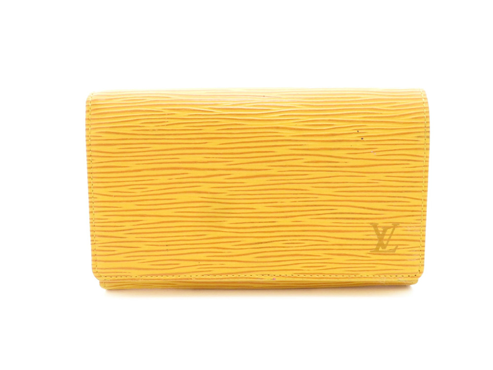 LOUIS VUITTON Portemonnaie Bietrezor Bi fold Wallet Epi Jaune